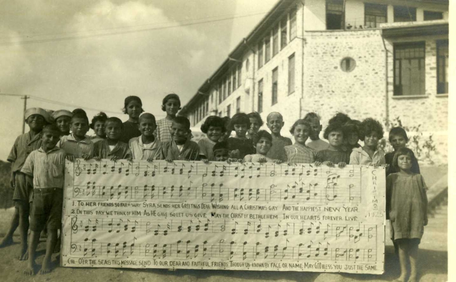 Ορφανοί μαθητές. Χριστούγεννα 1925 , Αρχείο Κολλεγίου Ανατόλια